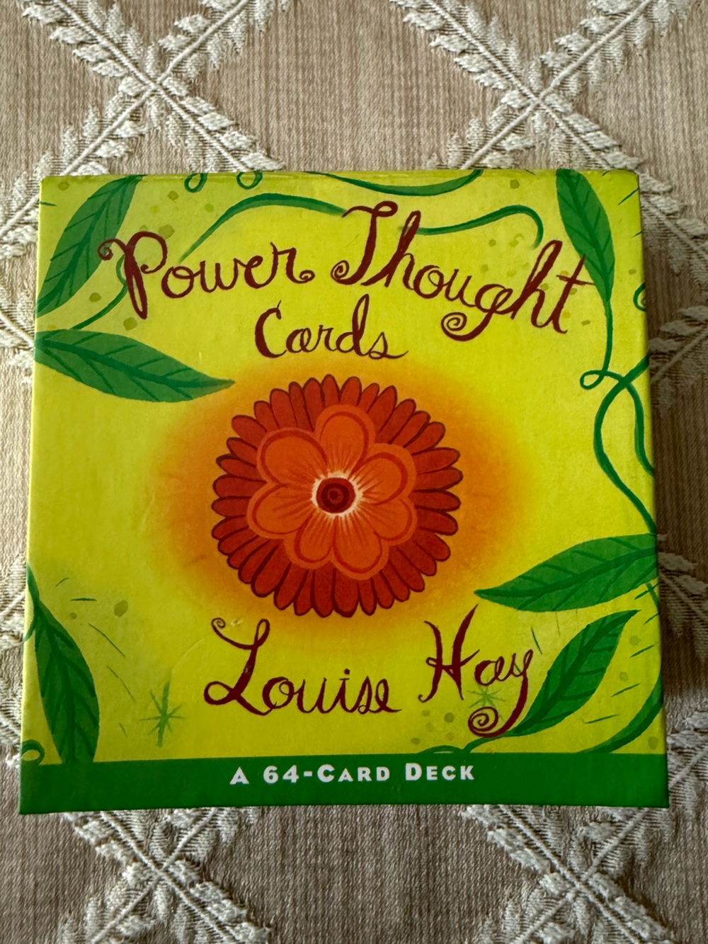 Power Thought Cards by — Yellow Inspirational Card Deck